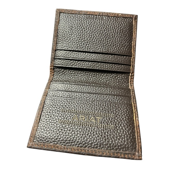 Ariat Brown Leather Money Clip - Picture 2 of 3